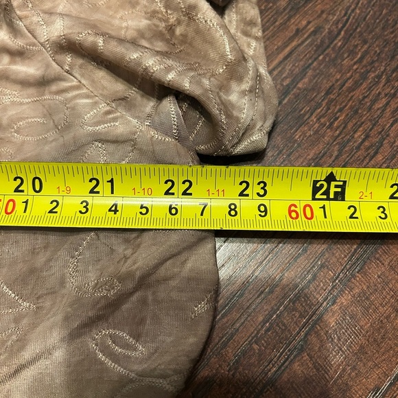 Shannon Ford New York Tan Ombre Silky Short Sleeve Peasant Tunic Top Women 1x - Picture 6 of 8